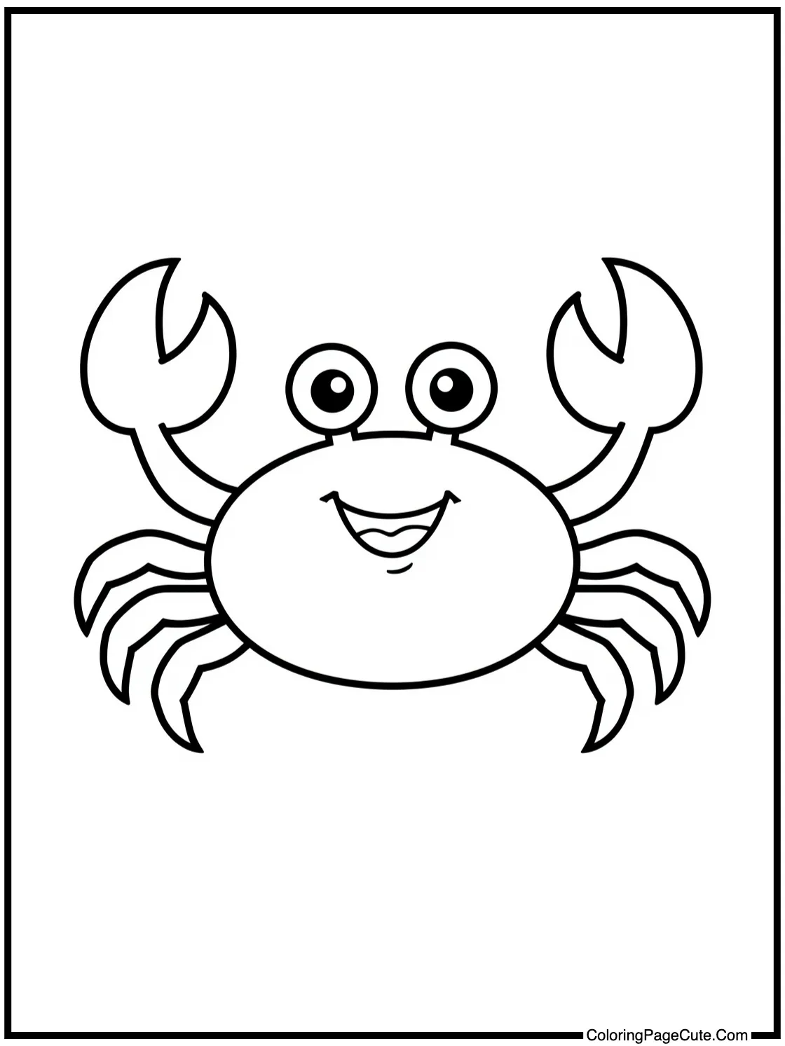 with a friendly crab