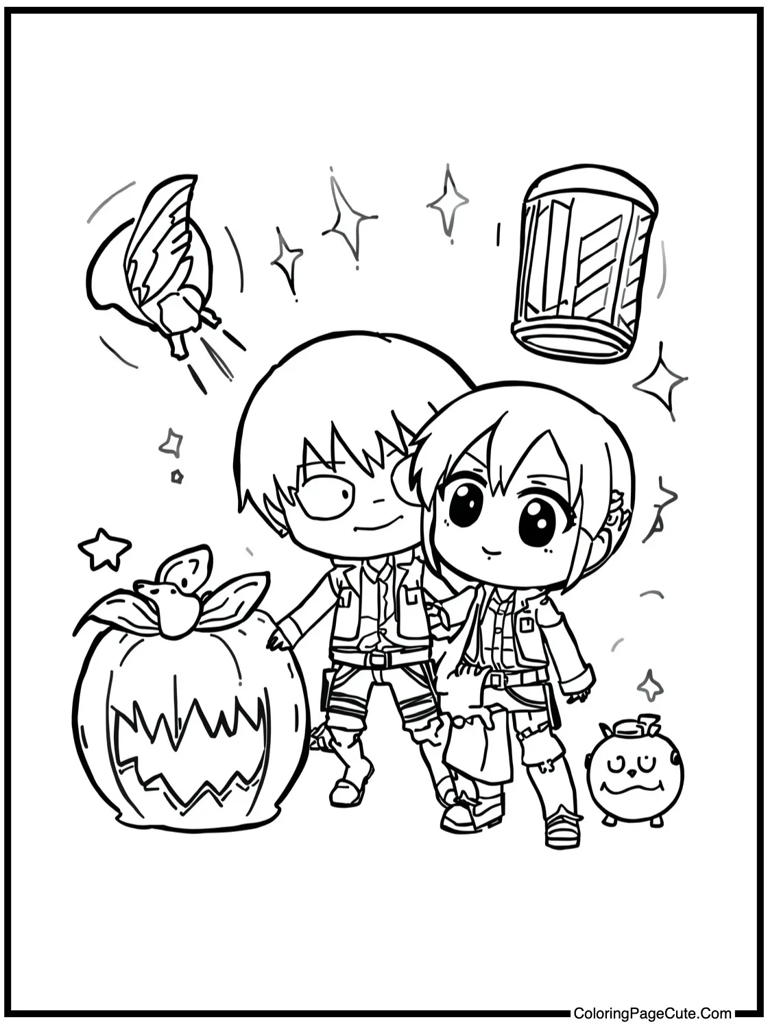 with glowing lanterns