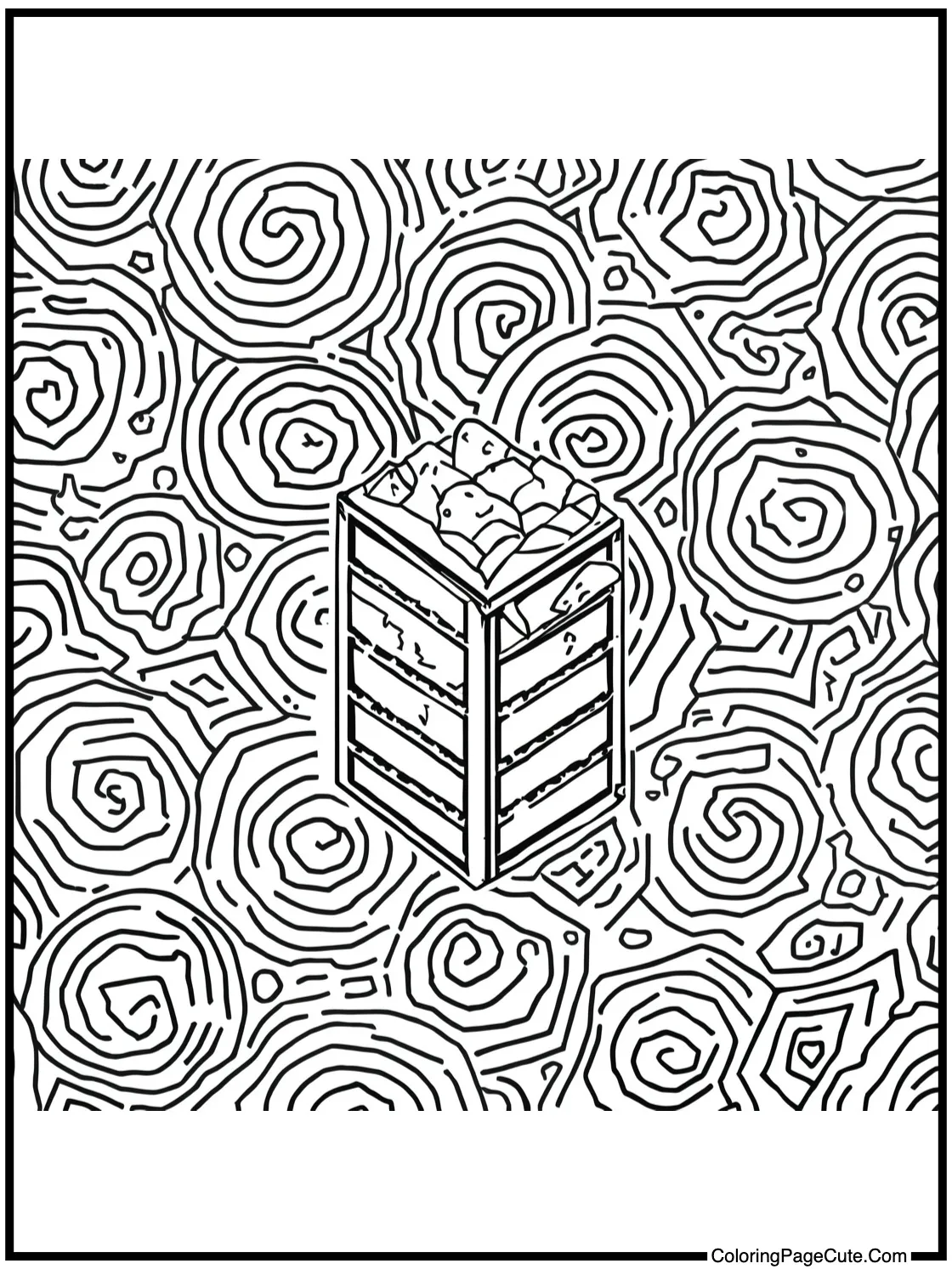 with swirling patterns