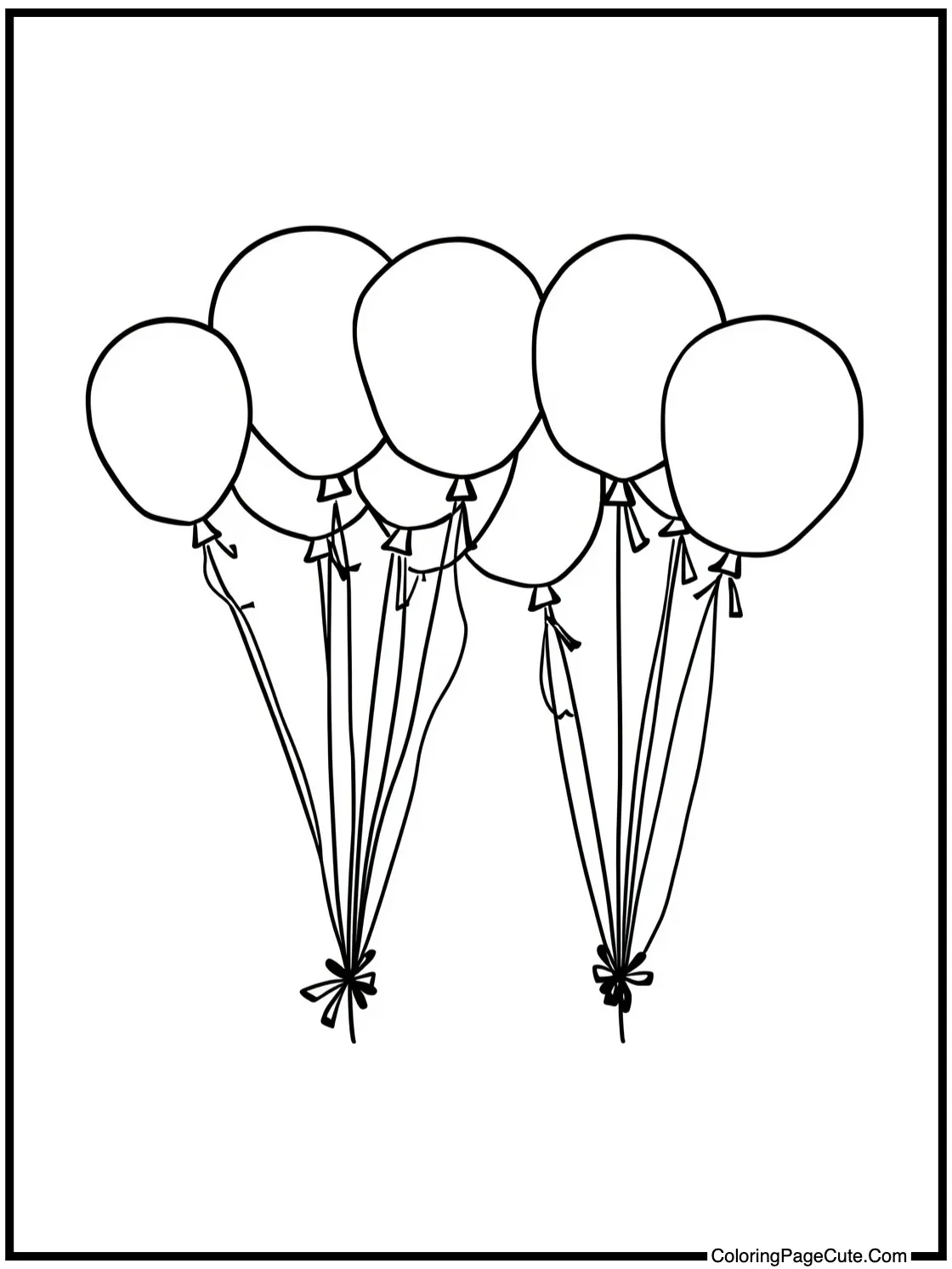 with colorful balloons