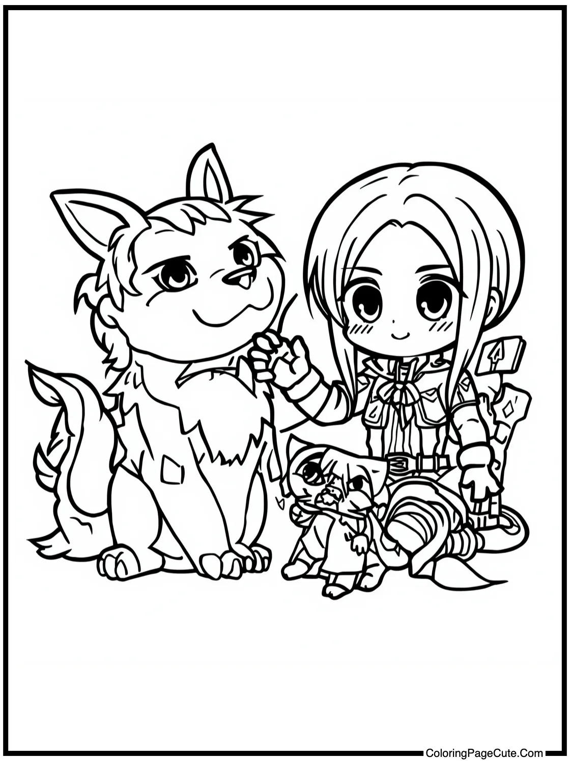 with adorable creatures