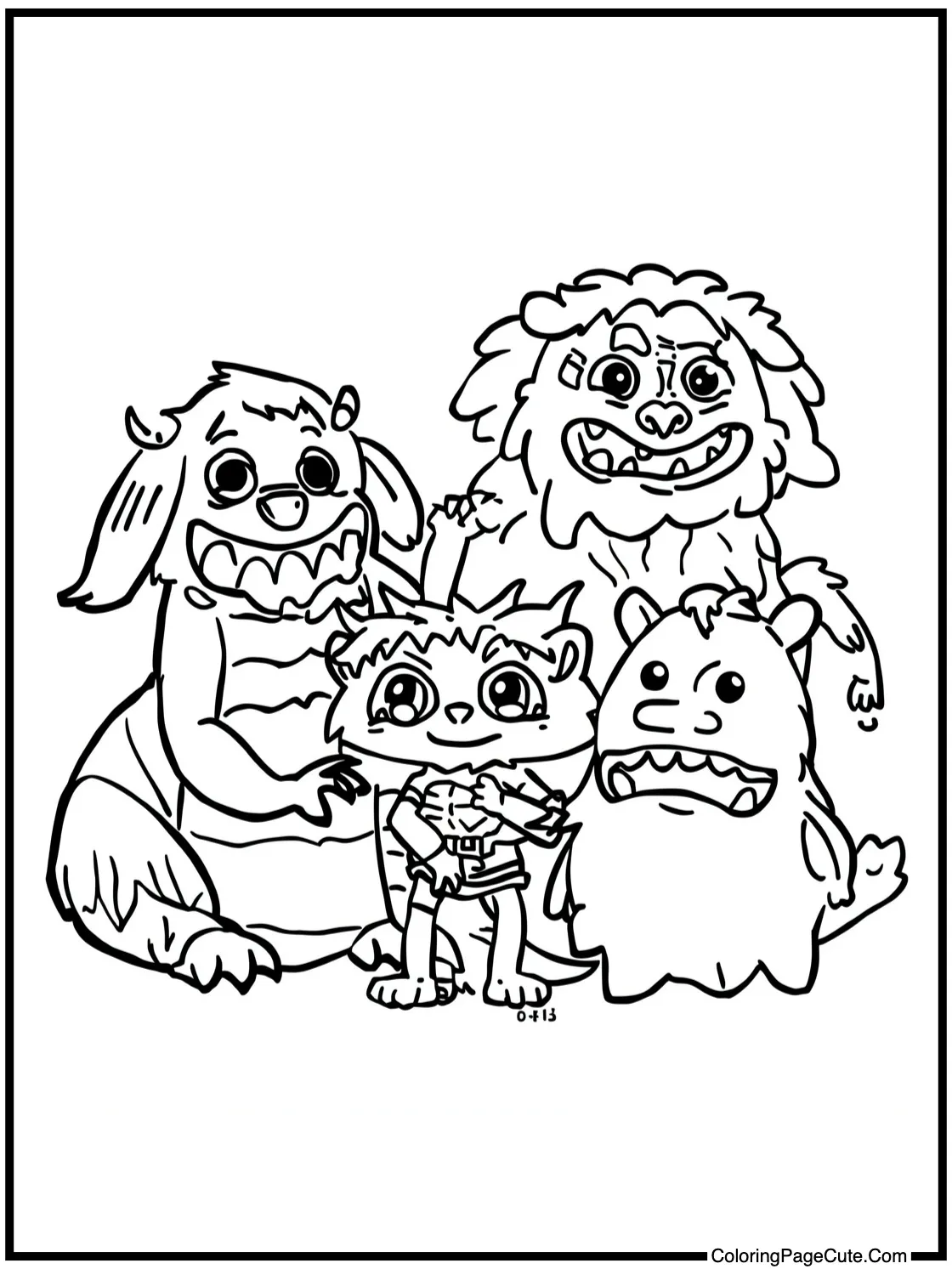 with friendly monsters