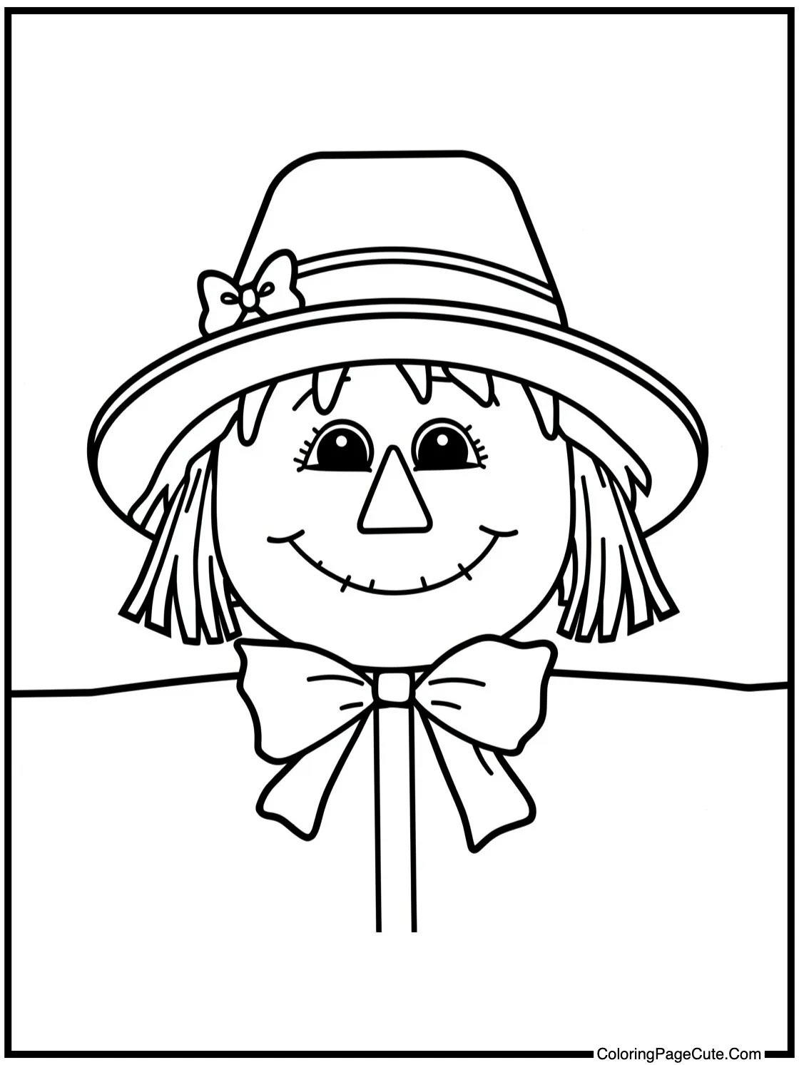 Happy scarecrow smiling