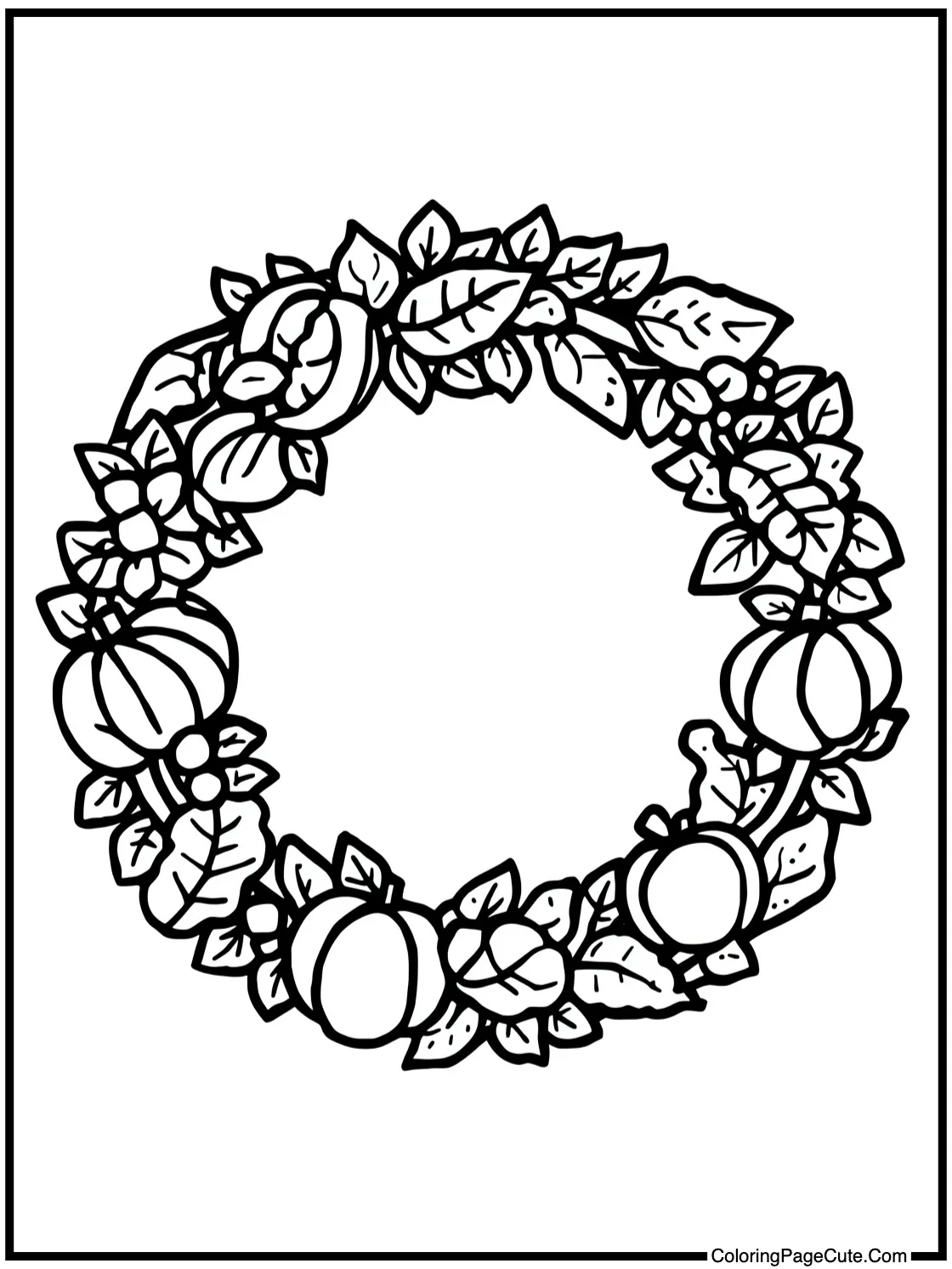 Decorative fall wreath