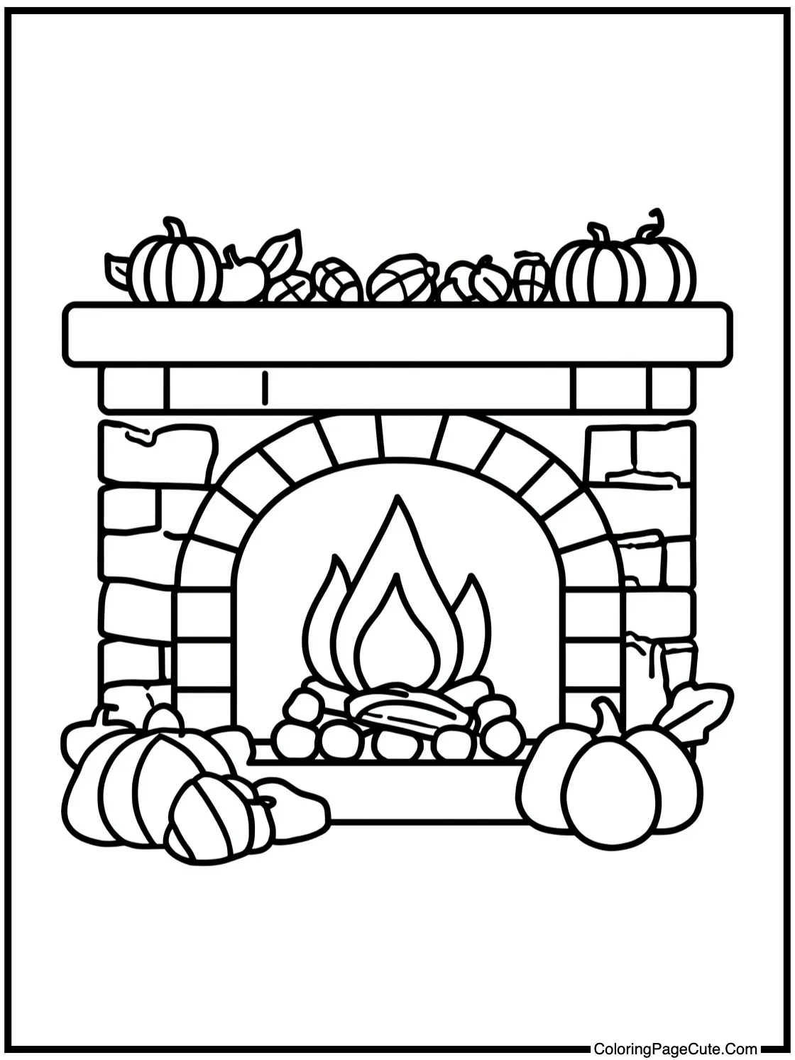 Cozy fireplace warmth