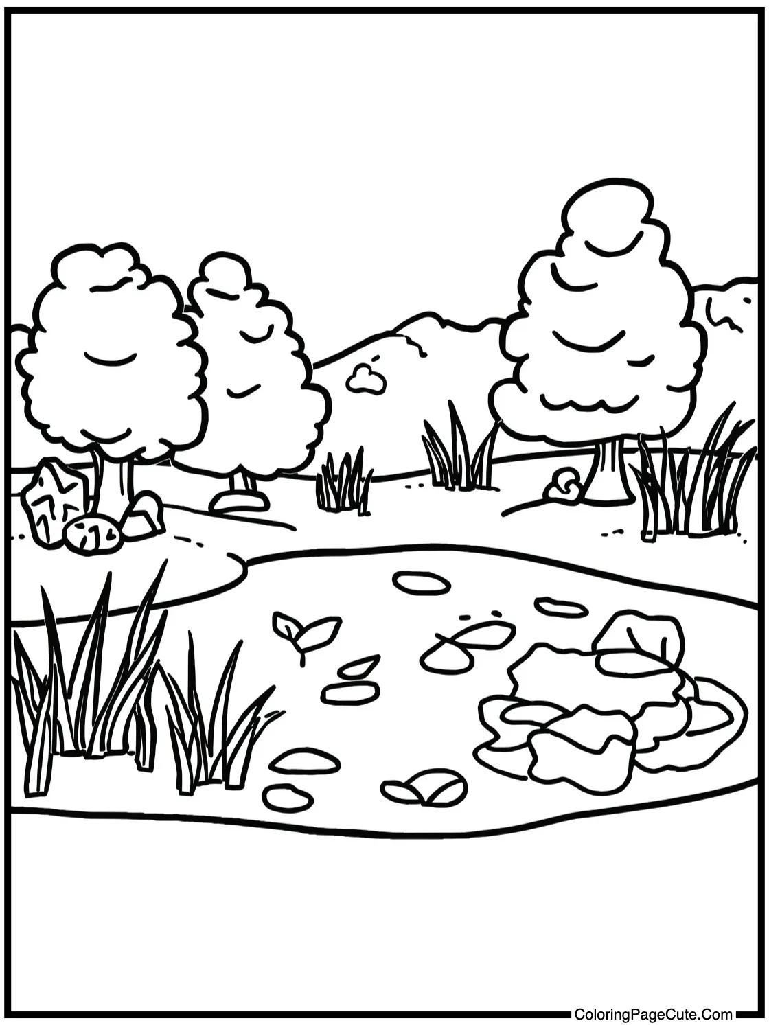 Pond reflecting colors