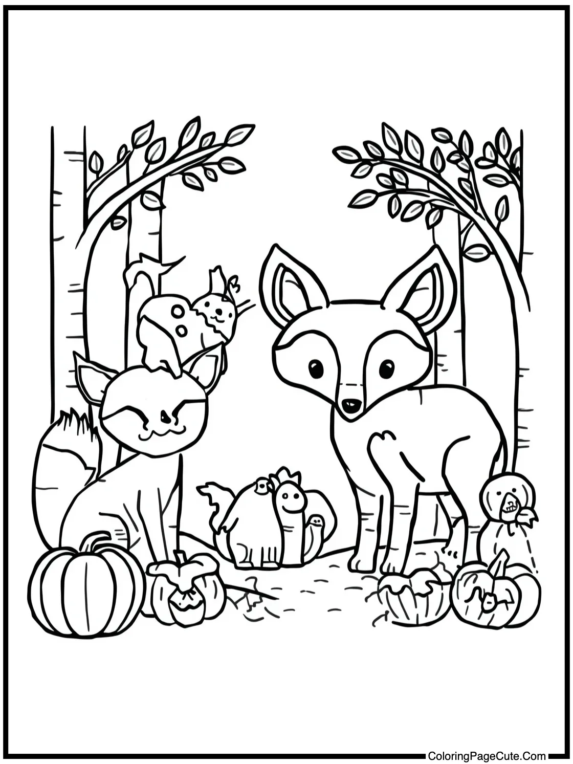 Woodland animals friends