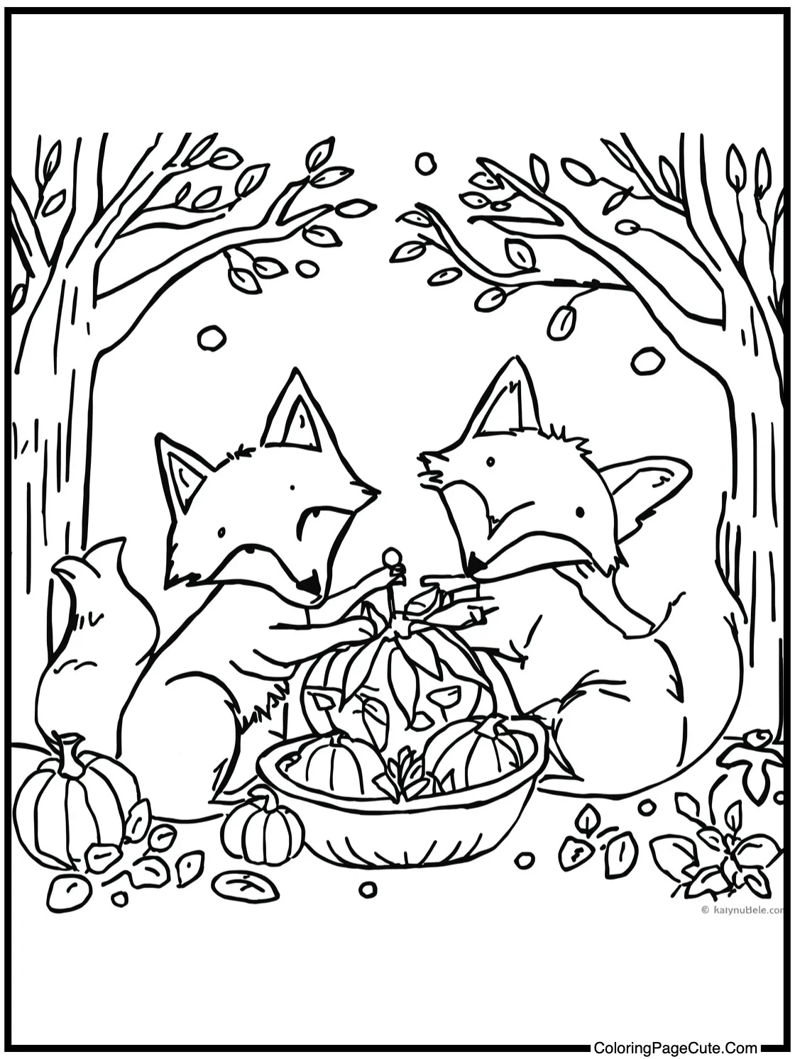 Friendly foxes playing