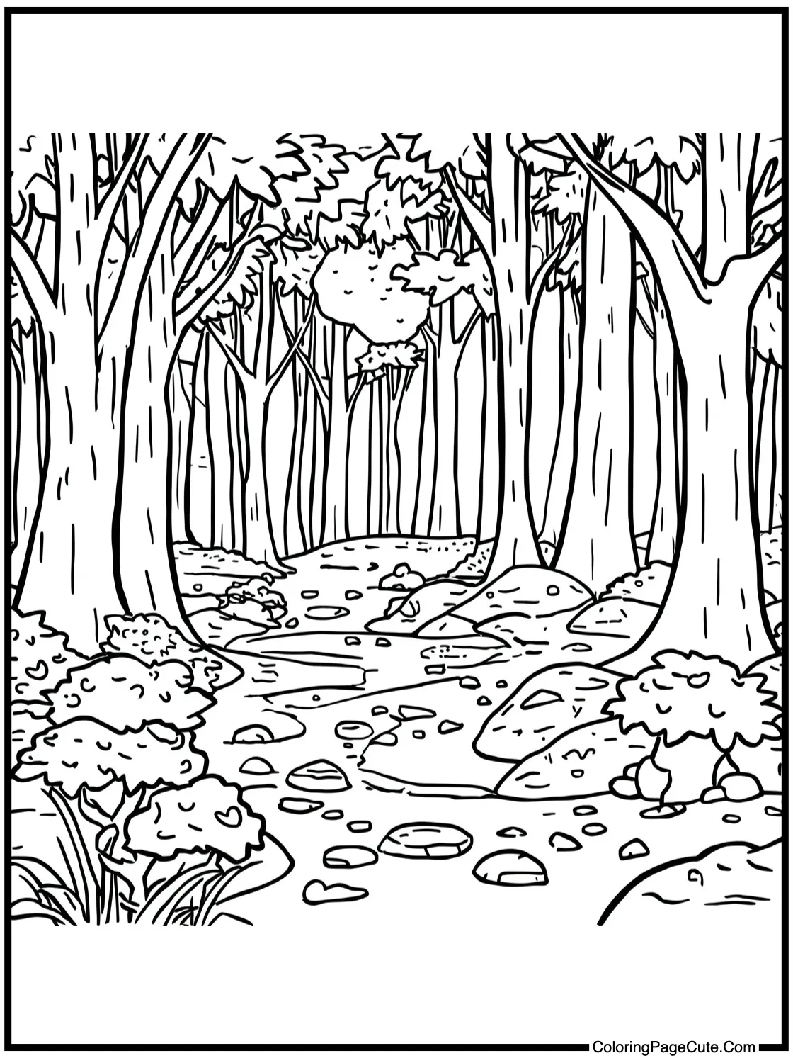 Peaceful forest clearing