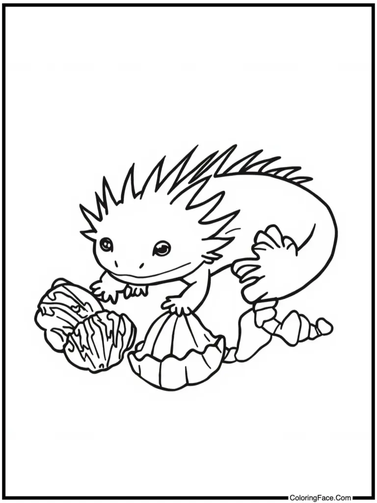 Axolotl Coloring Page