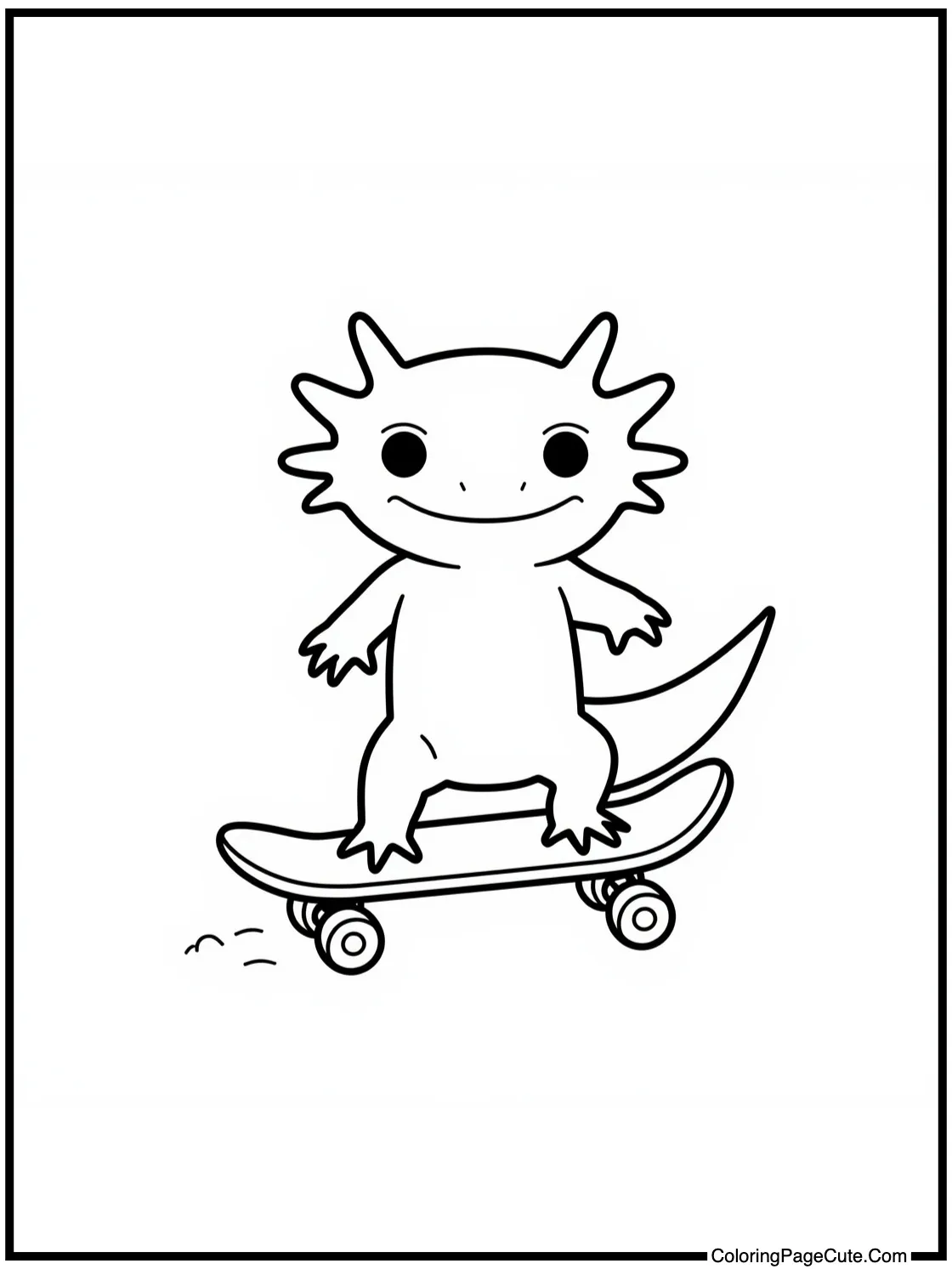 riding a skateboard