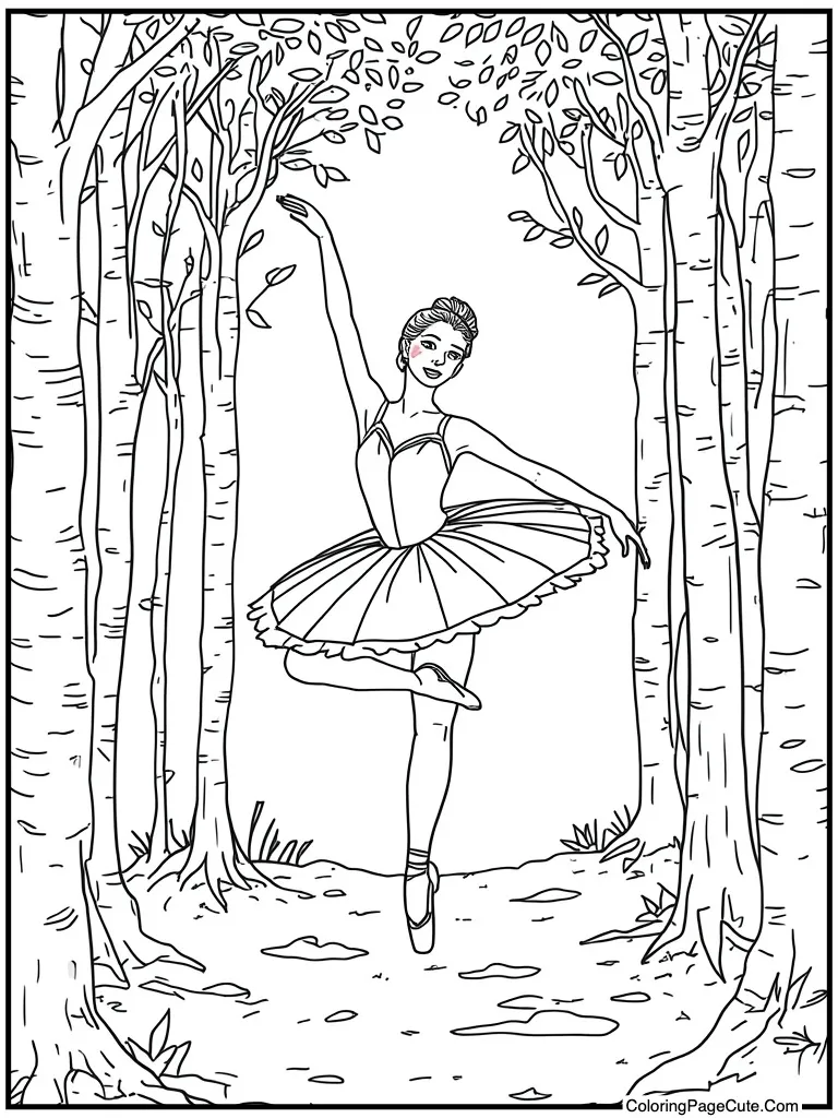 Elegant dancer on toes