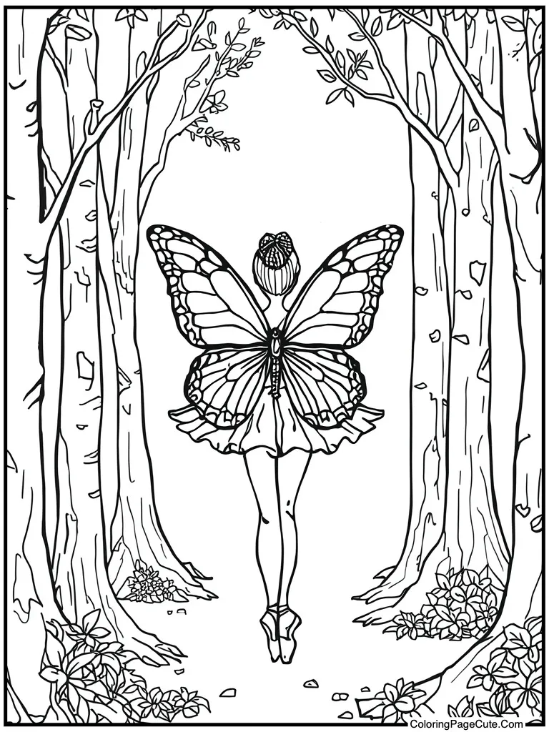 Butterfly wings on back