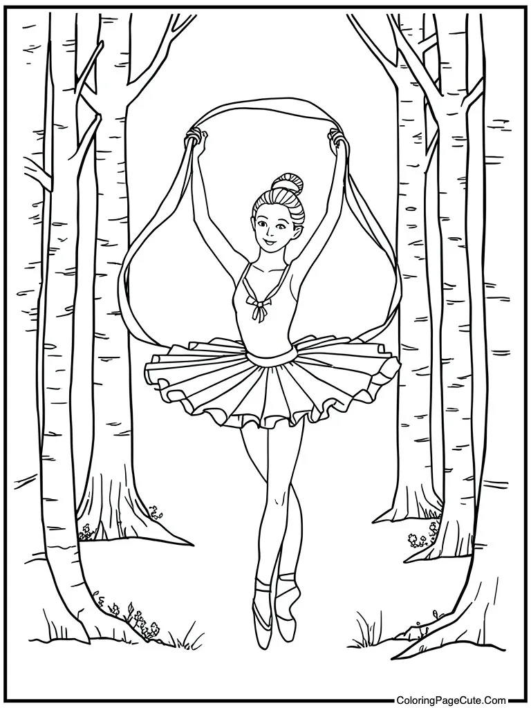 Gymnastics ribbon twirling art