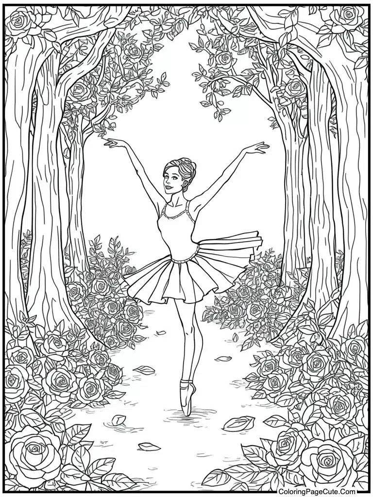 Garden of blooming roses