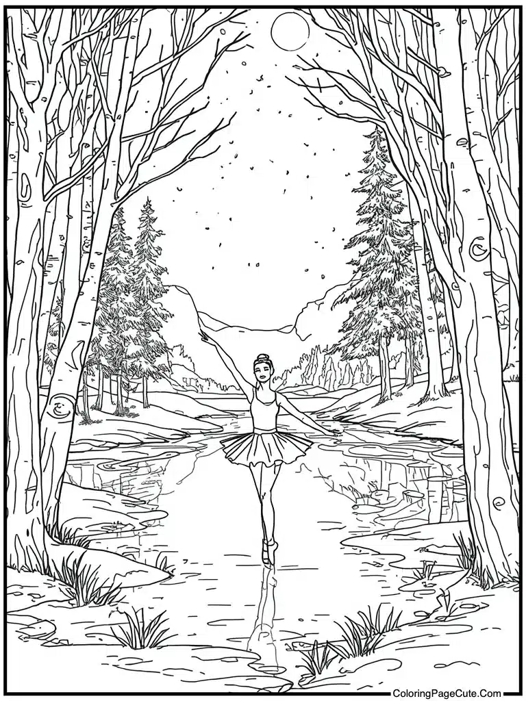 Moonlight lake night scene