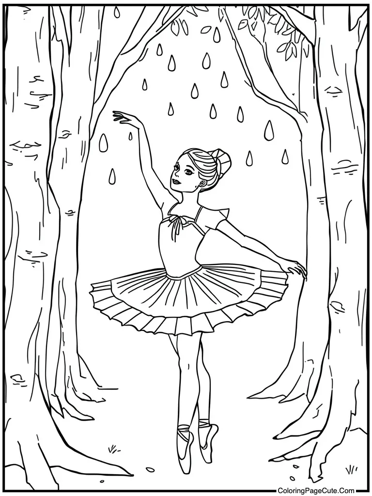 Rain drops falling gently