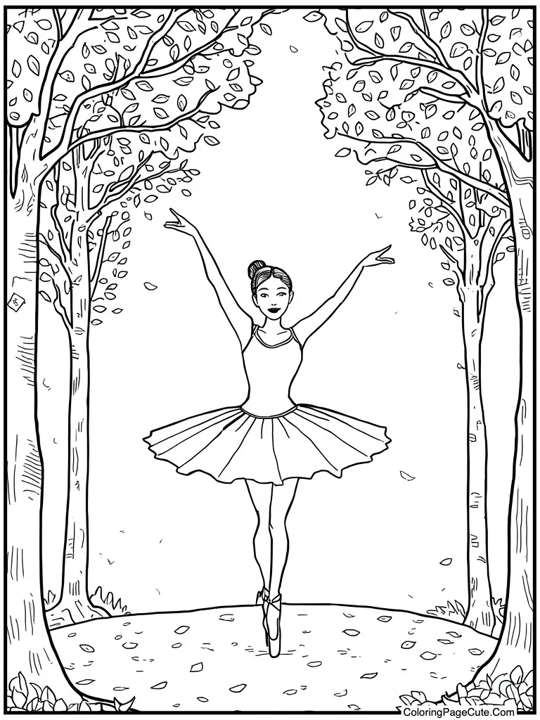 Autumn leaves swirling around