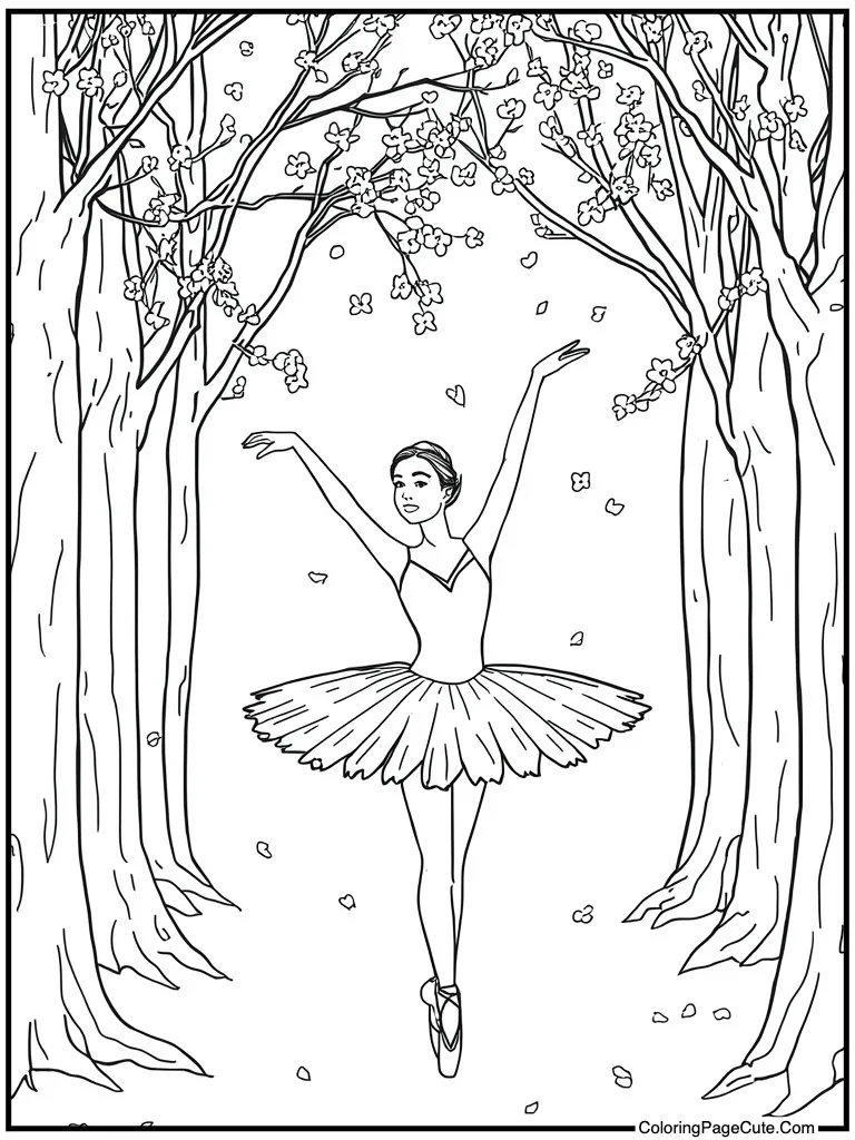 Spring blossoms falling soft