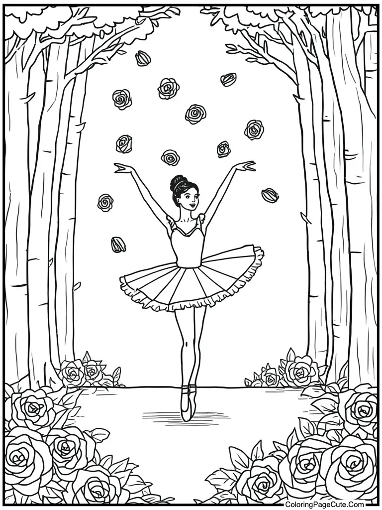 Throwing roses on stage