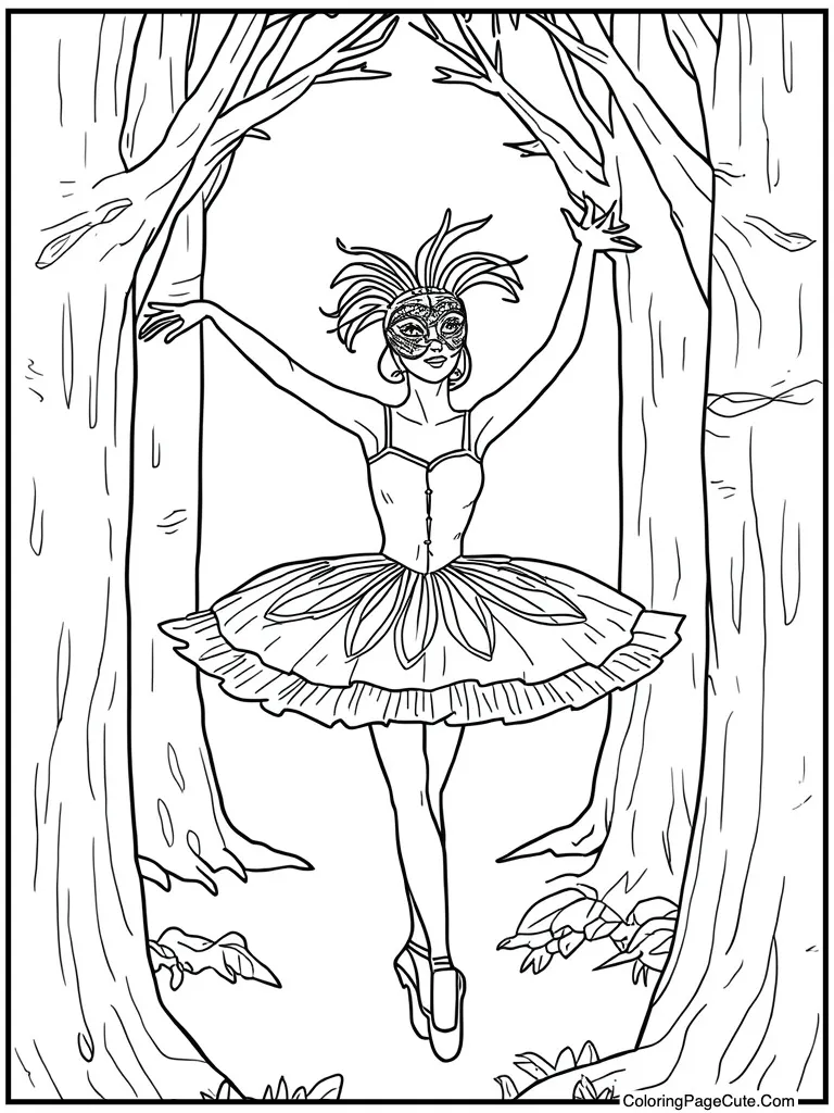 Masked masquerade ball dance