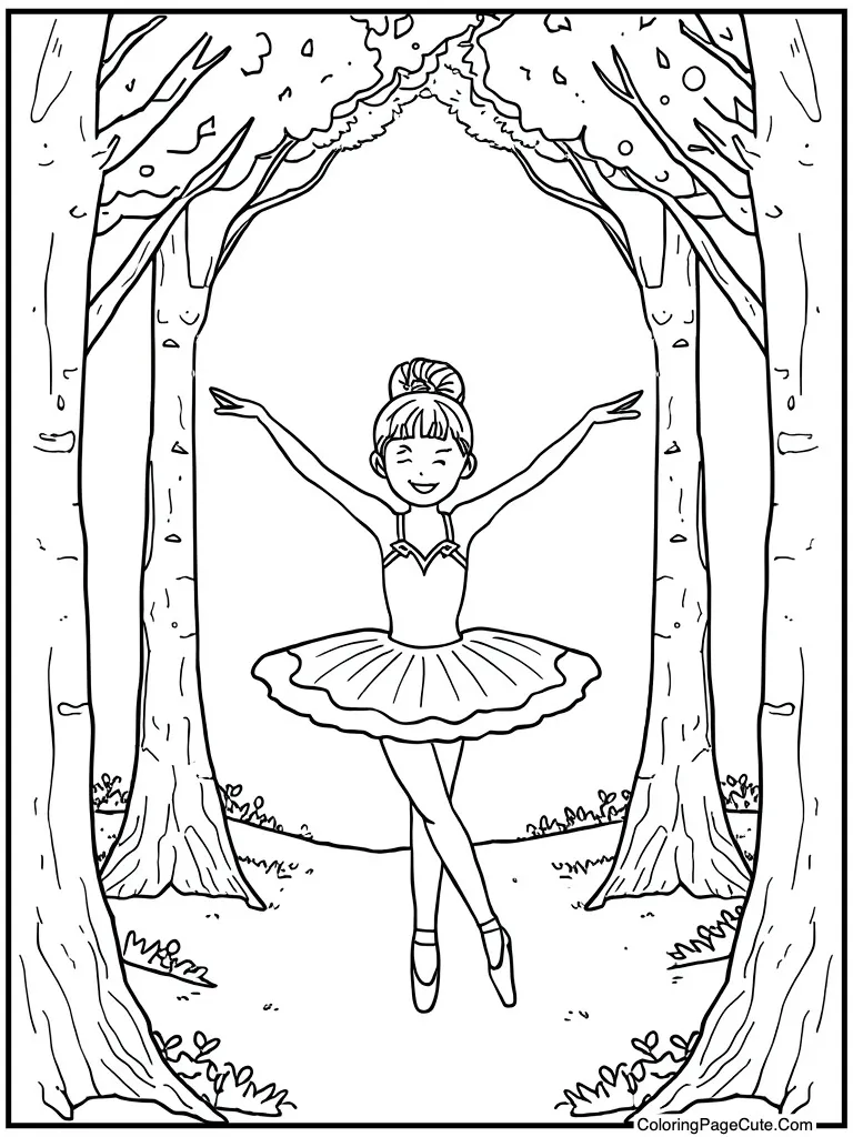 Little girl practicing steps