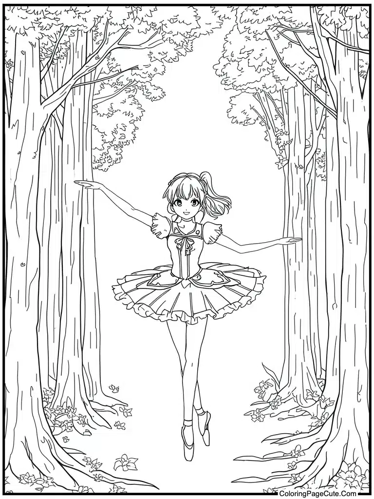 Anime style magical girl