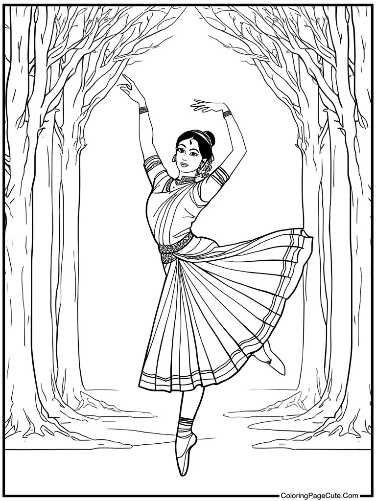 Indian classical dance pose