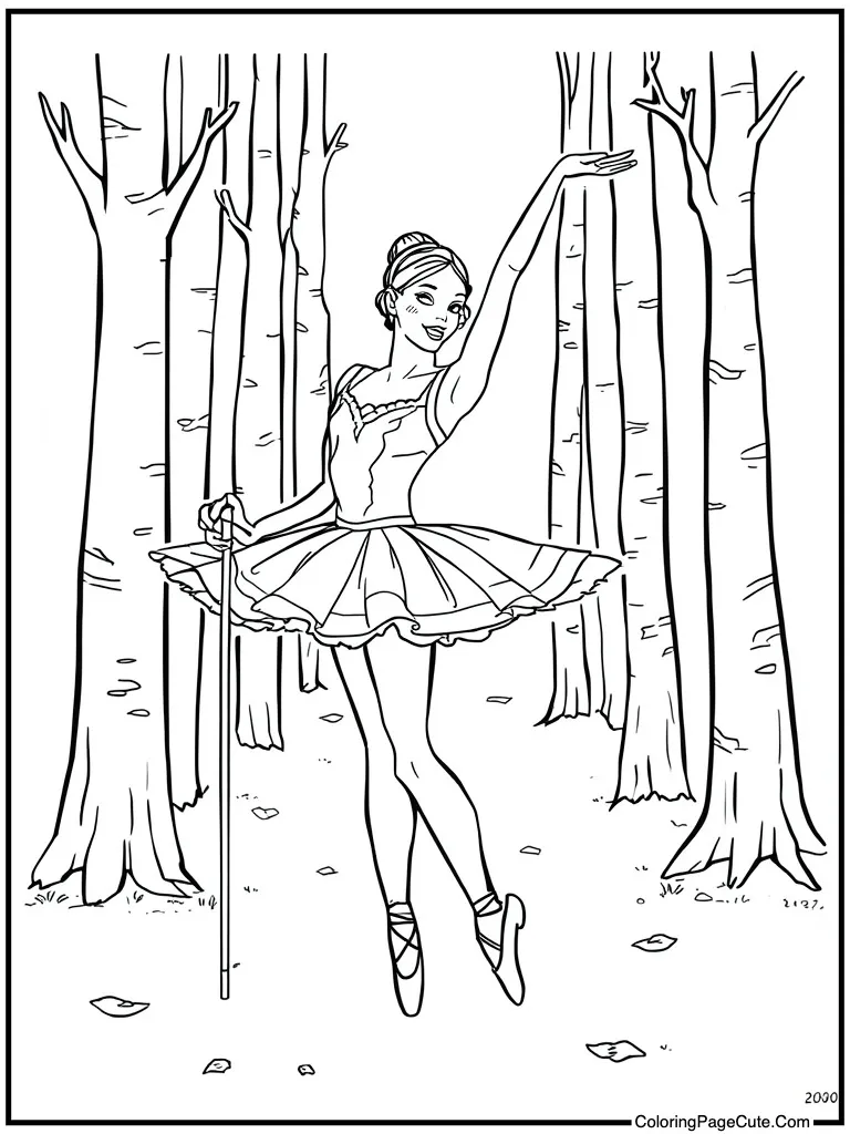 Tap dancer with cane