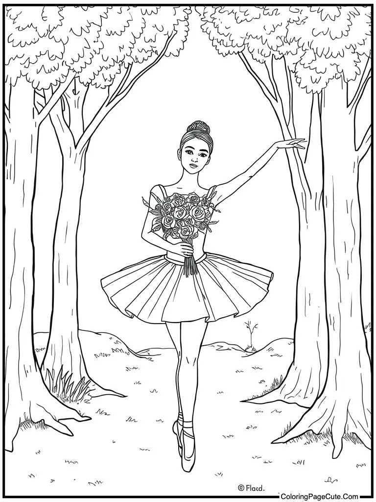 Holding a flower bouquet