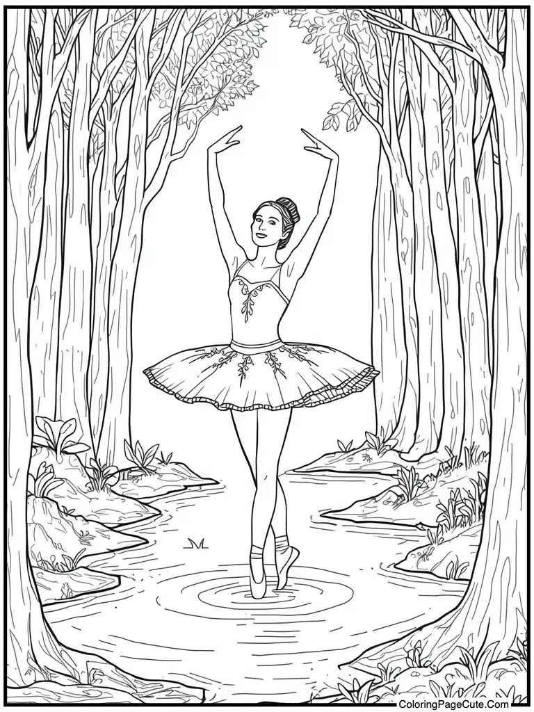 Synchronized swimmer water dance