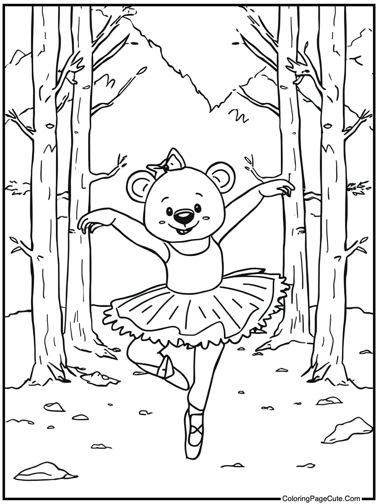 Bear dancing funny steps