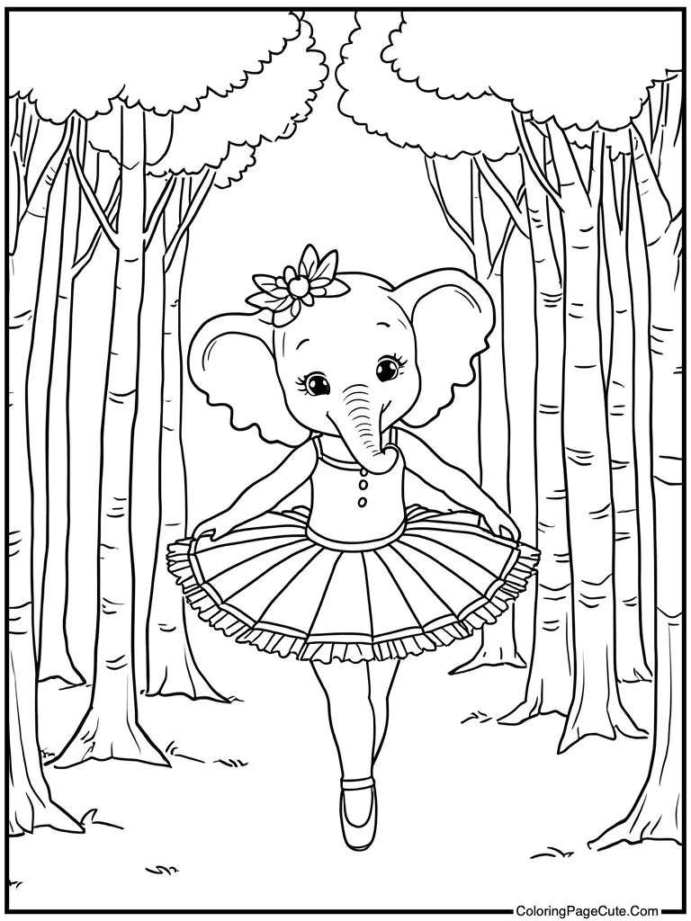 Elephant in tutu skirt