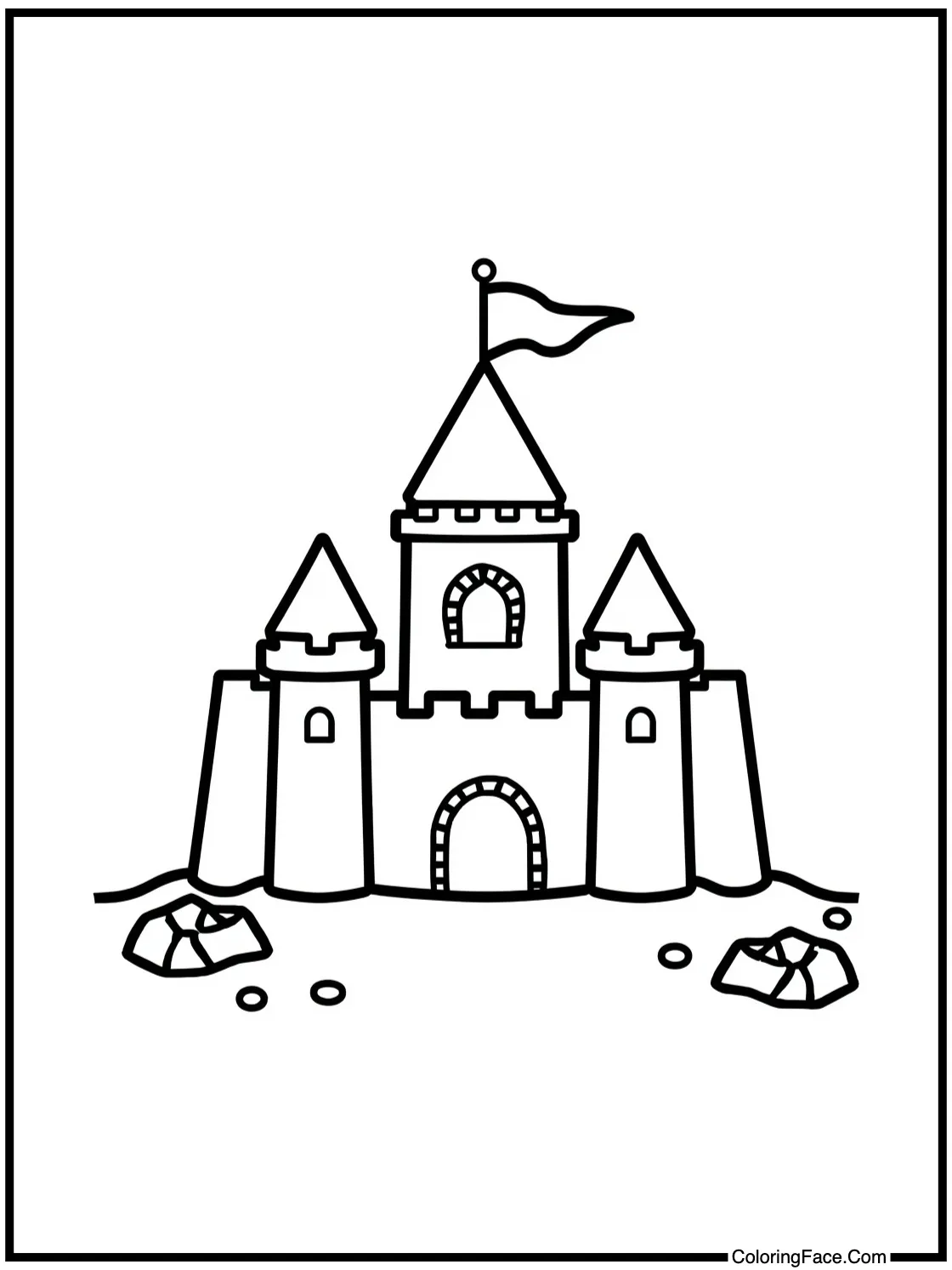 building a sandcastle