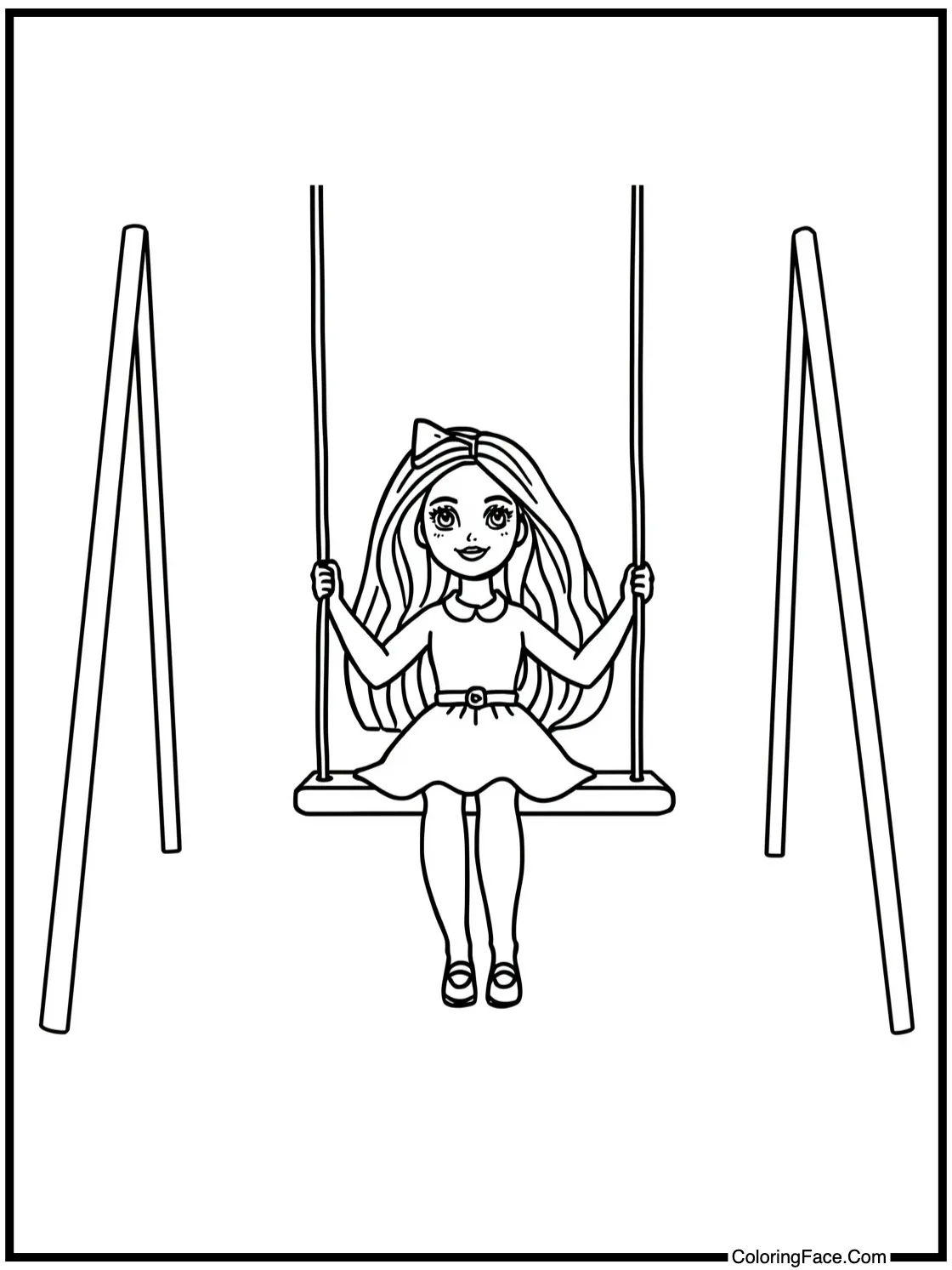 on a swing