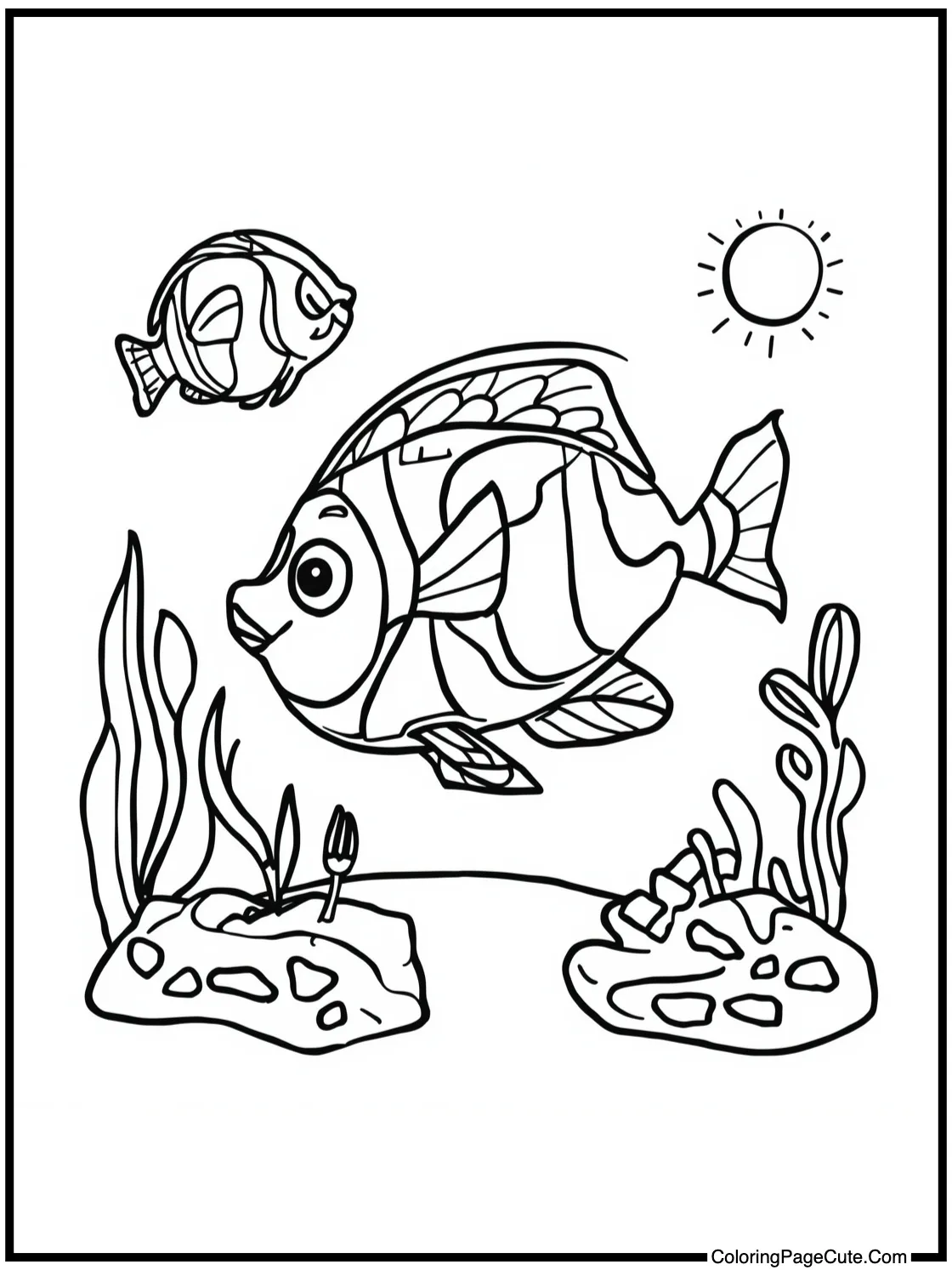 with Tropical Fish Underwater