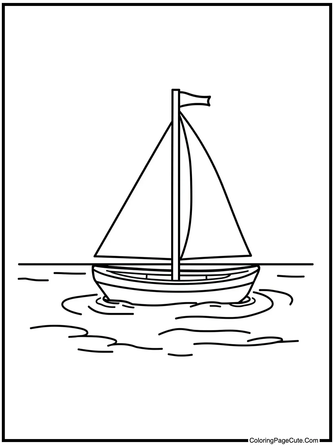 with a Sailboat on the Water