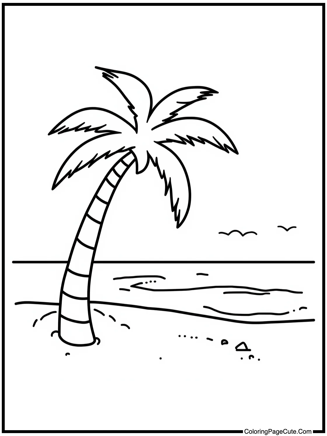 with Palm Tree Silhouette