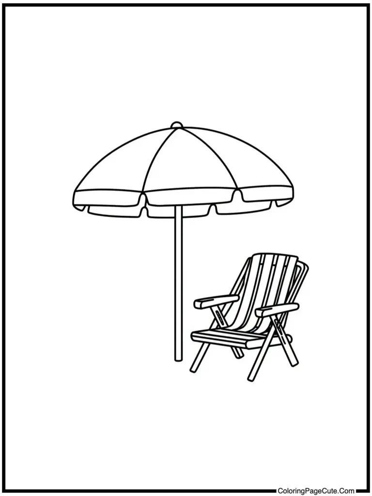 Beach Coloring Pages