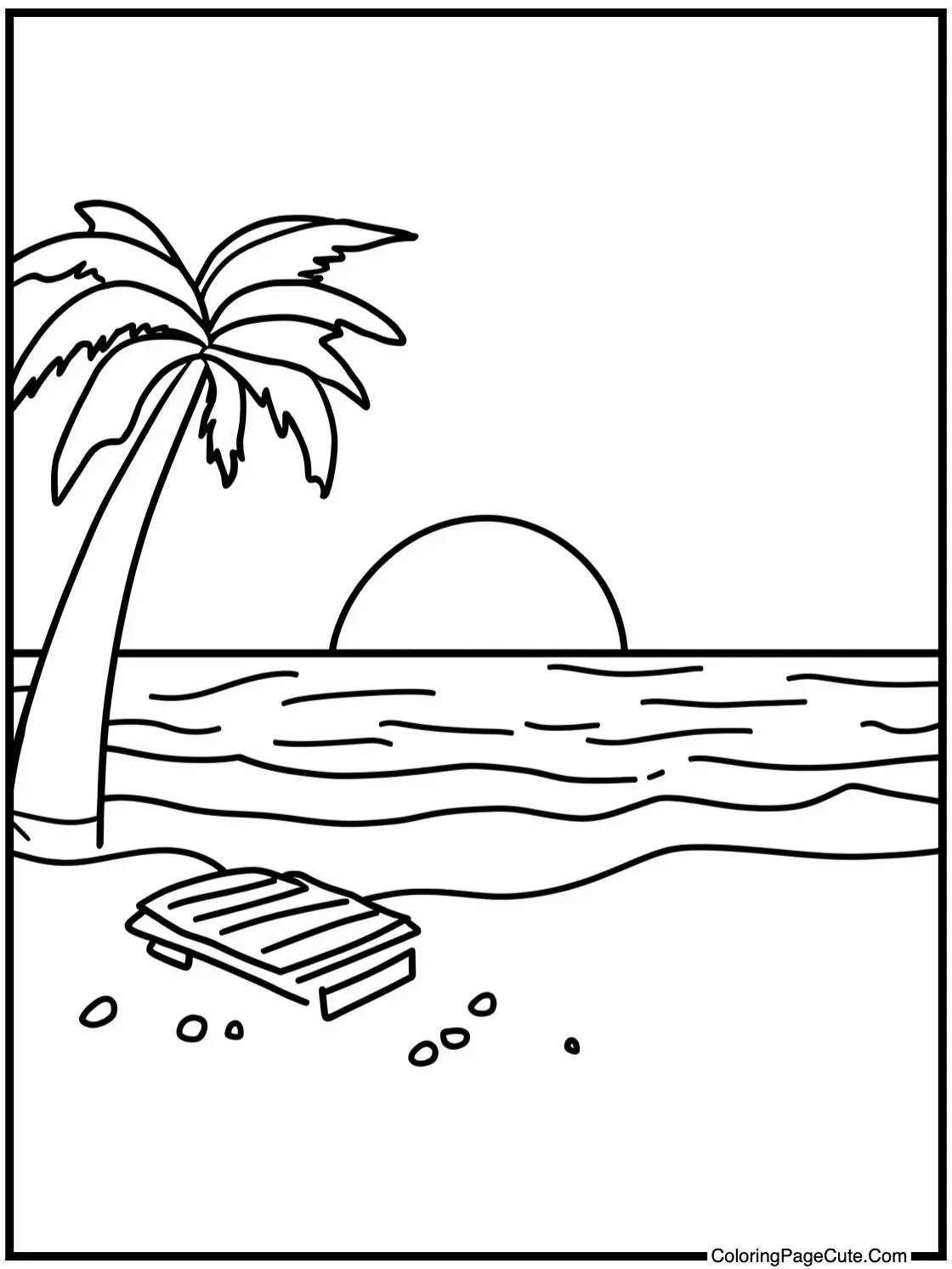 with Sunset over Ocean