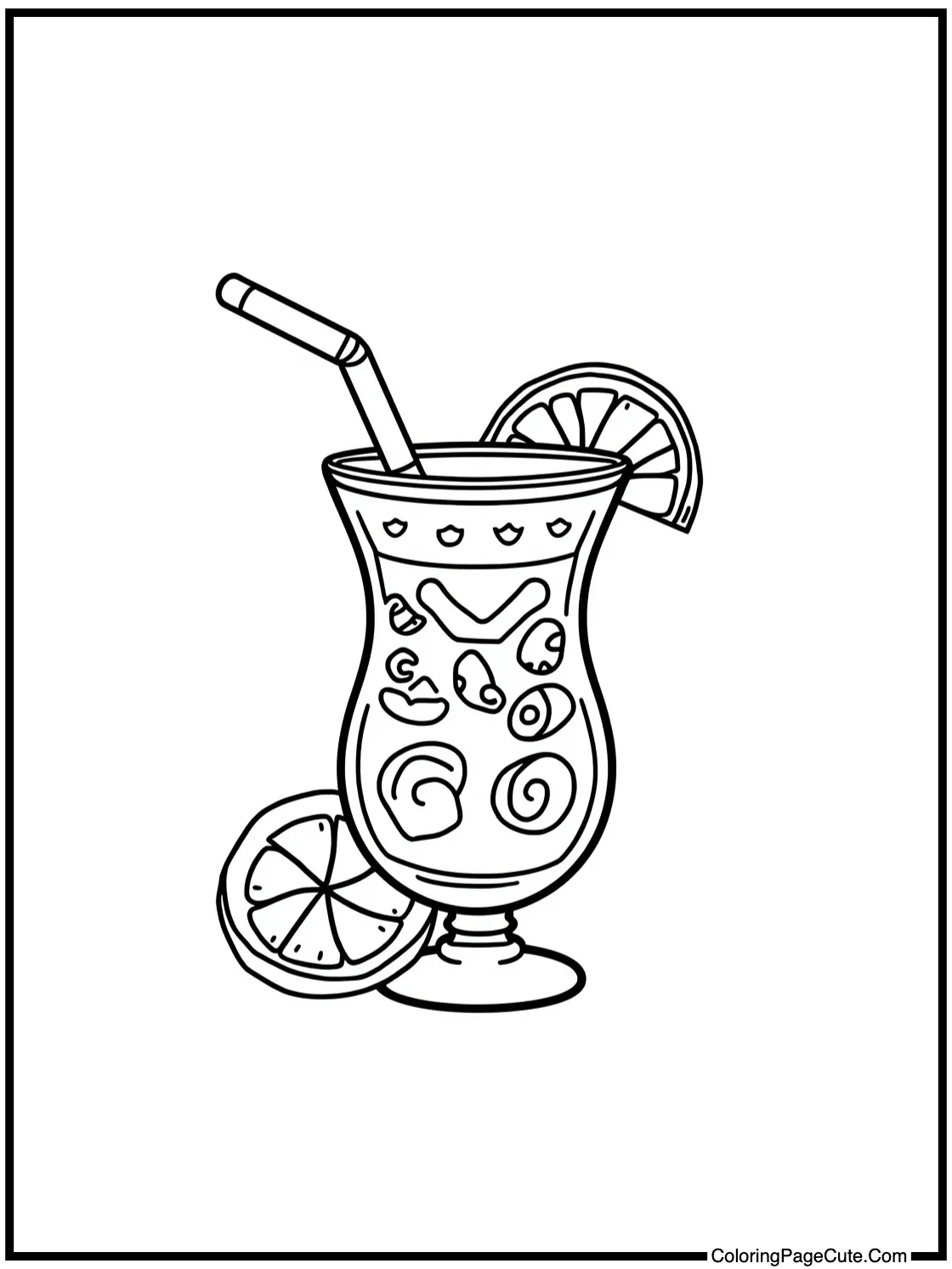 with a Tropical Drink