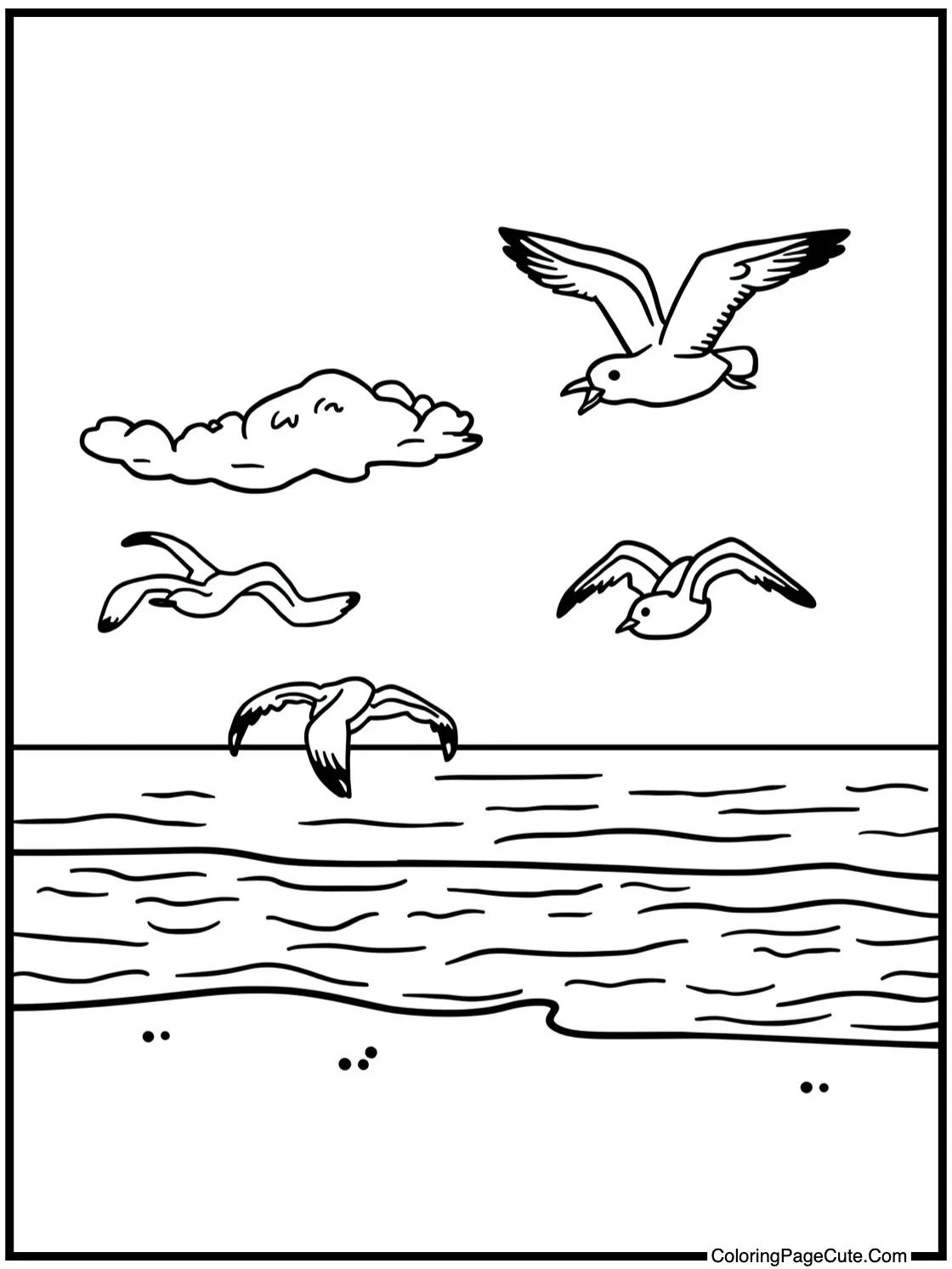 with Seagulls Flying