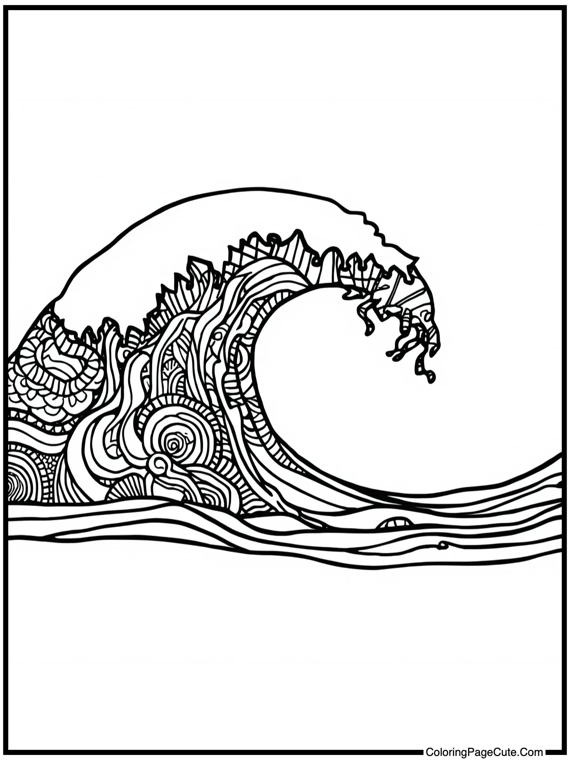 with a Zentangle Wave