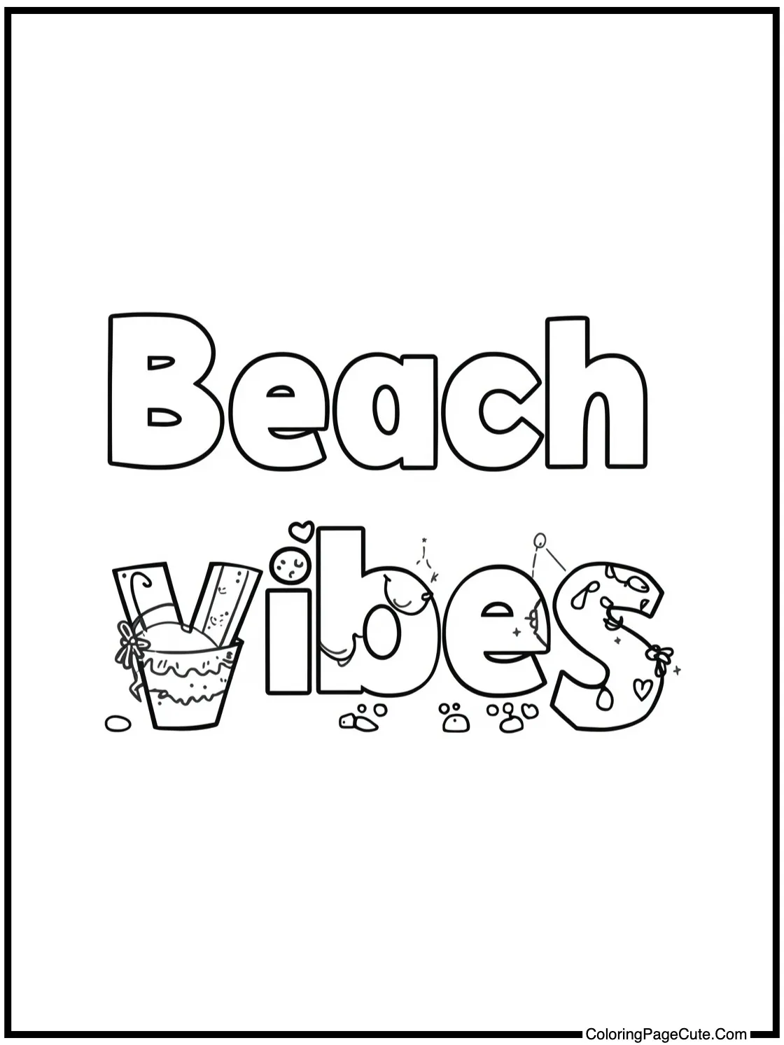 with "Beach Vibes" Text