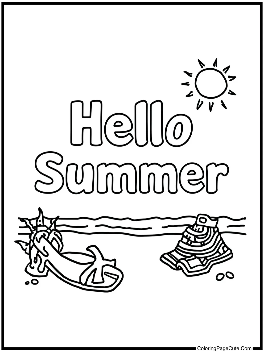 with "Hello Summer" Text