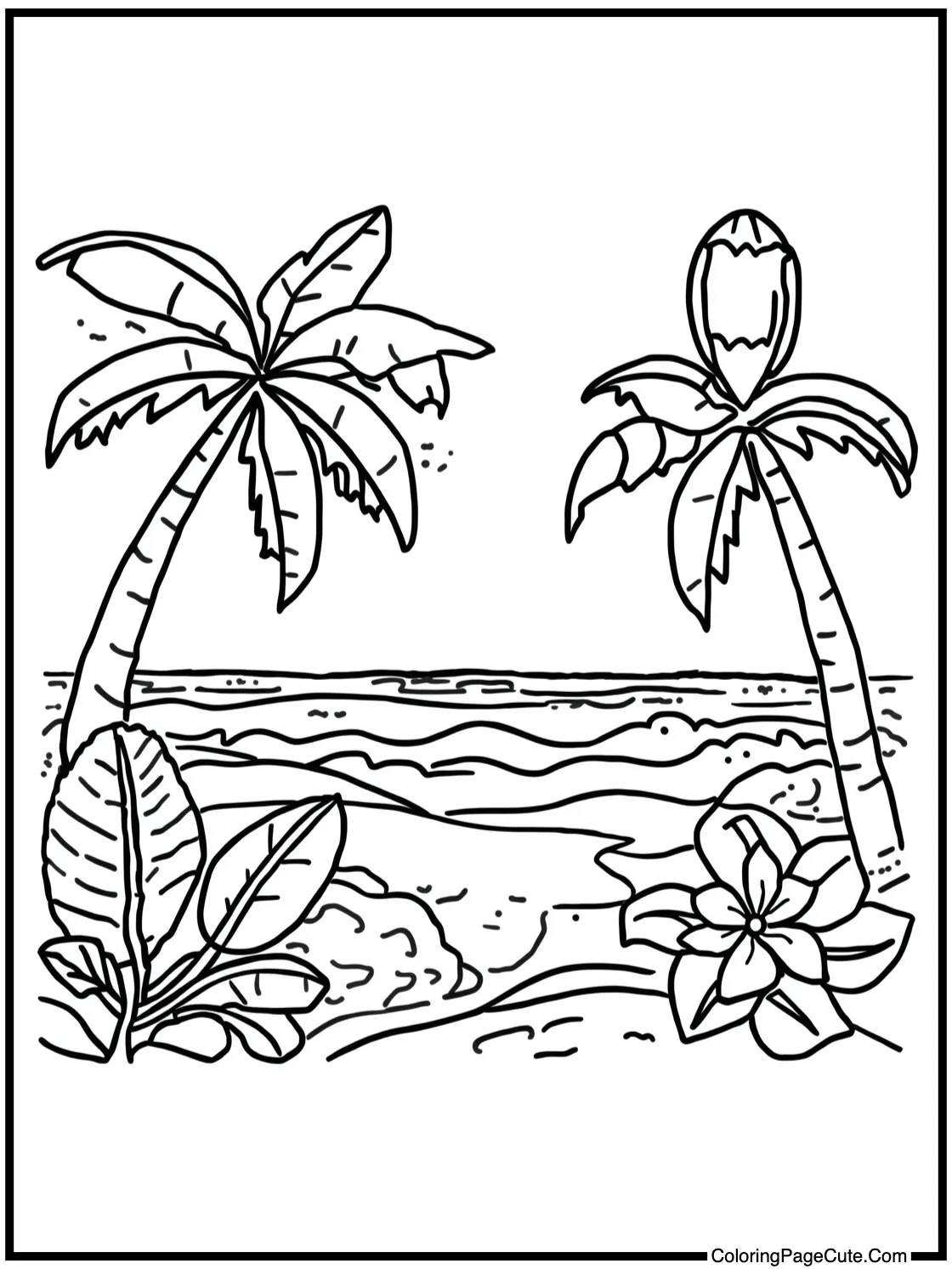 with Tropical Flowers