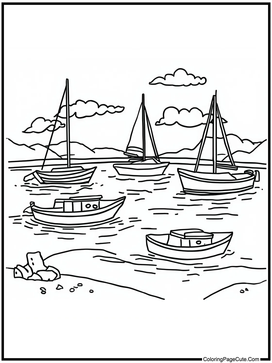 with Boats in a Marina