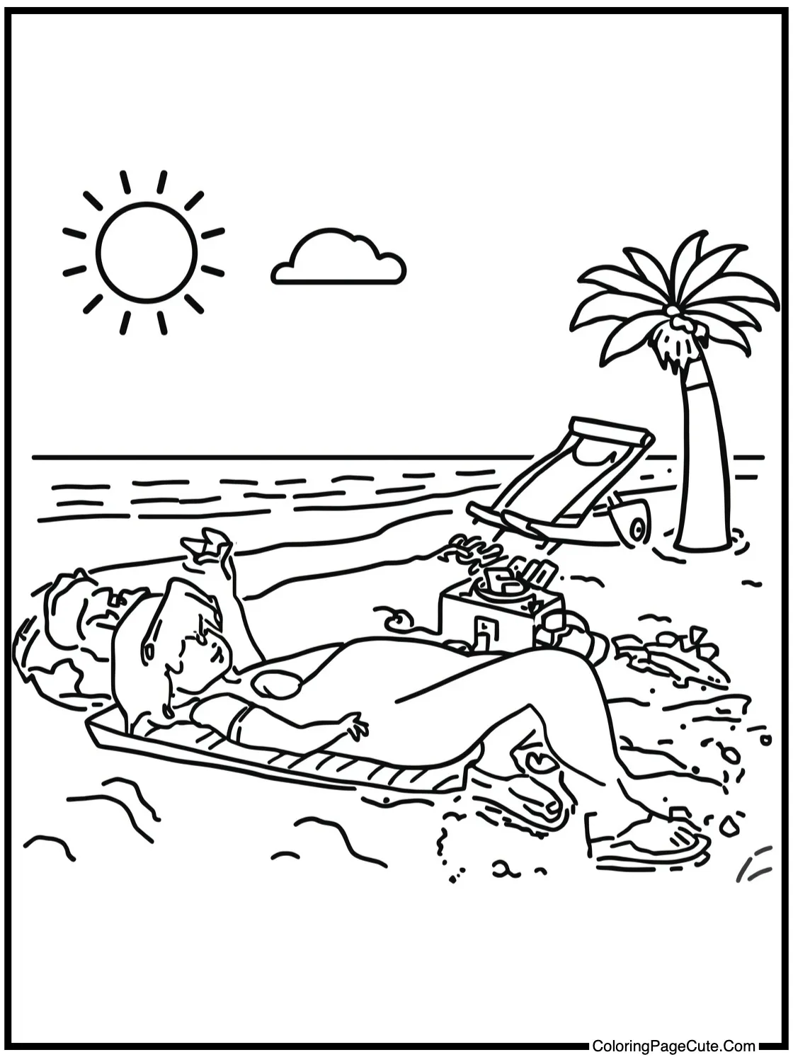 with People Sunbathing