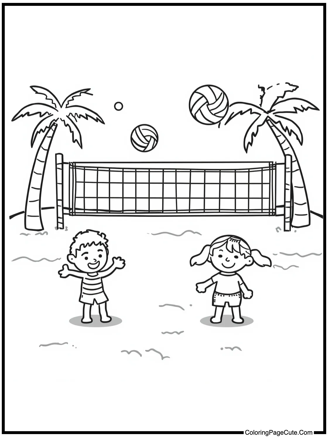 with a Beach Volleyball Game