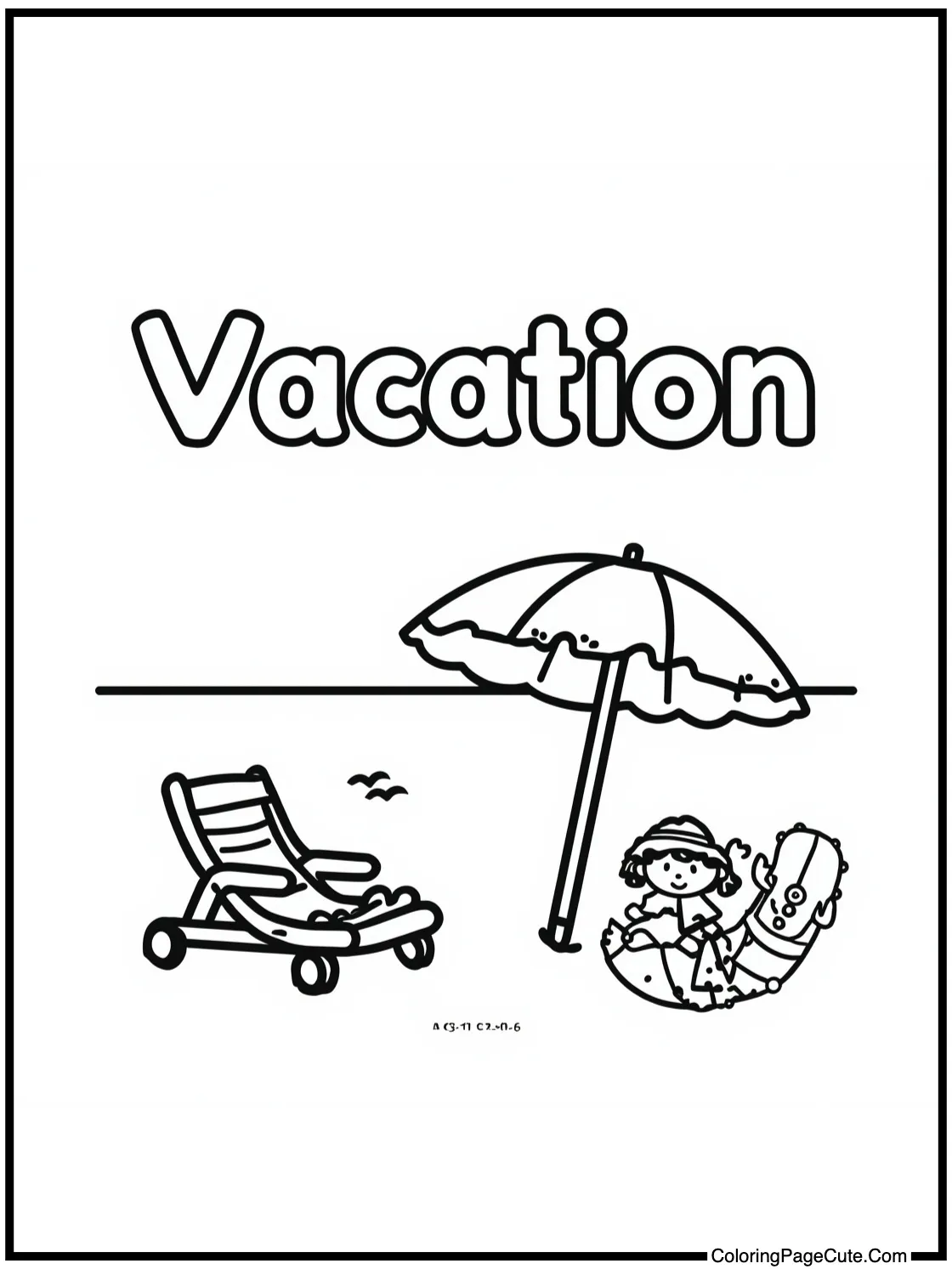 with "Vacation" Text